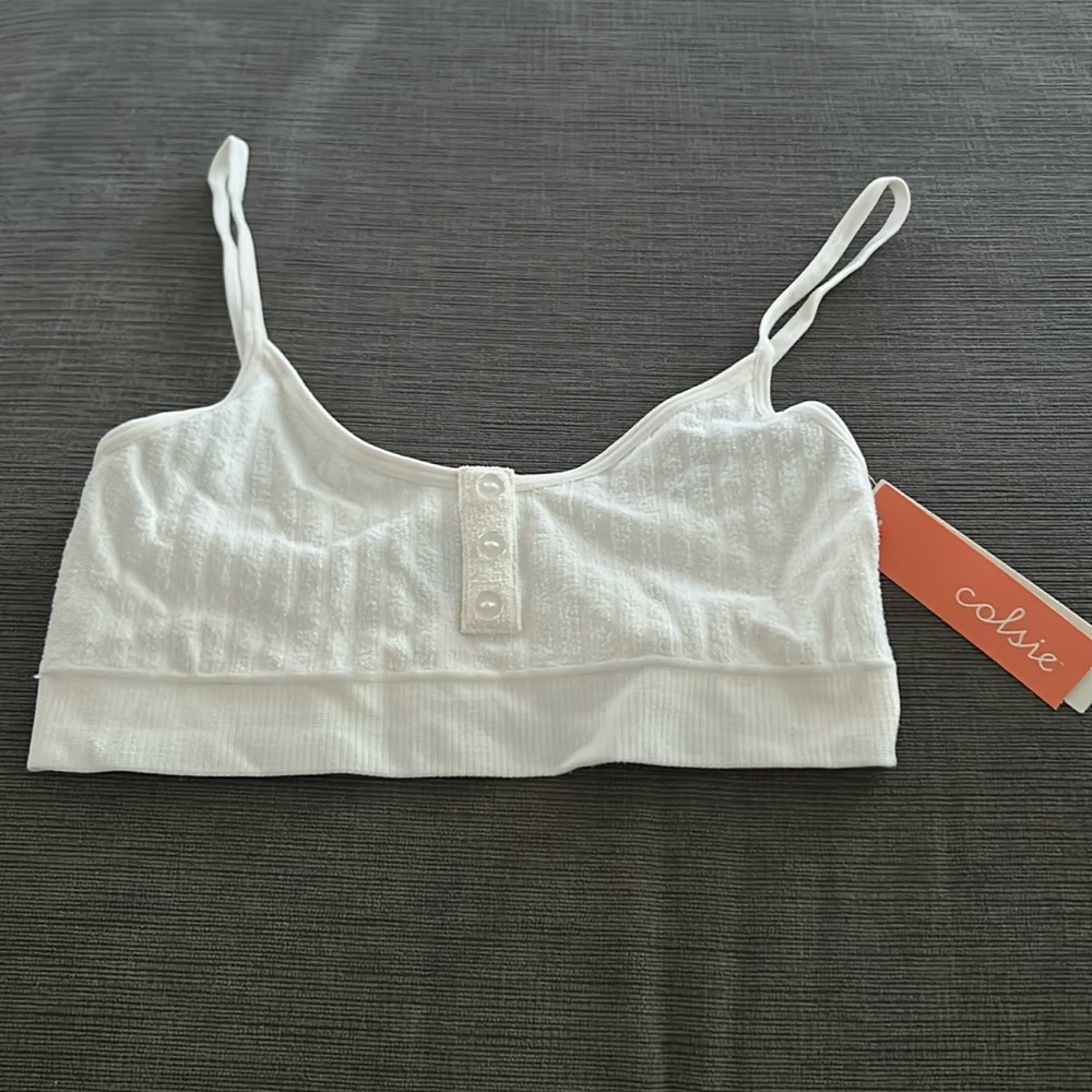 COLSIE Cream Bralette S NWT